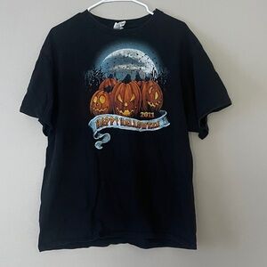 Halloween Pumpkin Black Tee